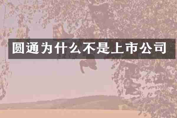 圆通为什么不是上市公司