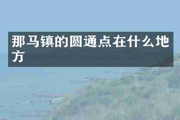 那马镇的圆通点在什么地方
