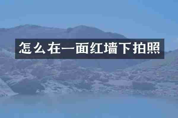 怎么在一面红墙下拍照