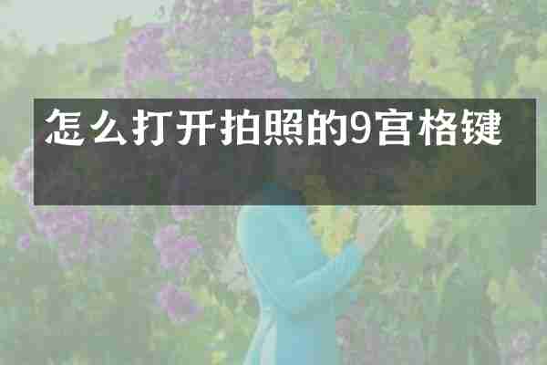 怎么打开拍照的9宫格键盘
