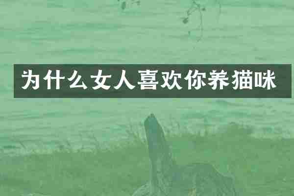 为什么女人喜欢你养猫咪