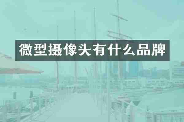 微型摄像头有什么品牌