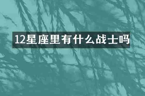 12星座里有什么战士吗