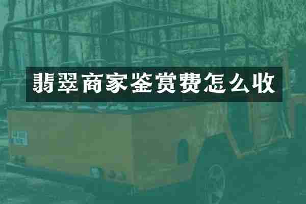 翡翠商家鉴赏费怎么收