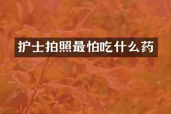 护士拍照最怕吃什么药