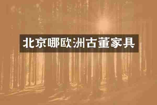 北京哪欧洲古董家具