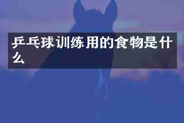 乒乓球训练用的食物是什么
