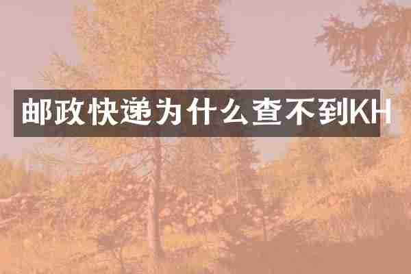 邮政快递为什么查不到KH