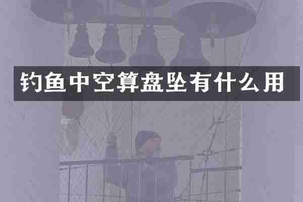 钓鱼中空算盘坠有什么用