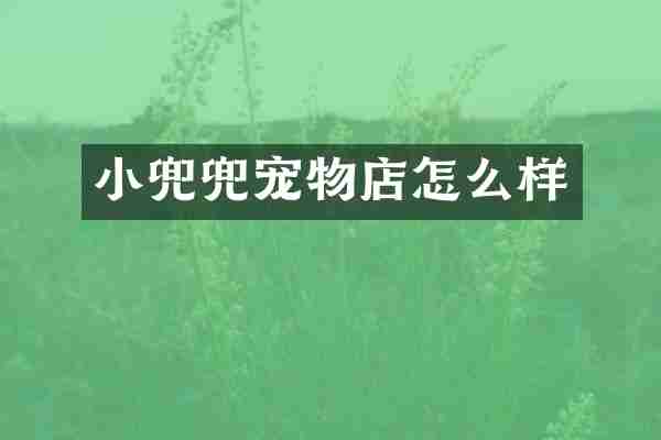 小兜兜宠物店怎么样