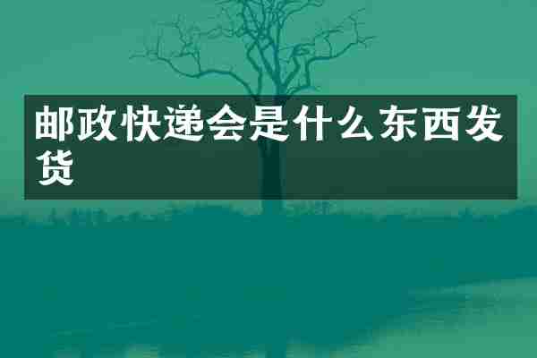 邮政快递会是什么东西发货