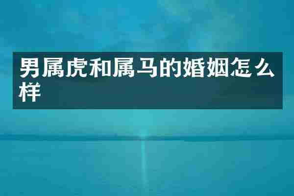男属虎和属马的婚姻怎么样