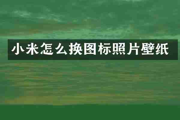 小米怎么换图标照片壁纸