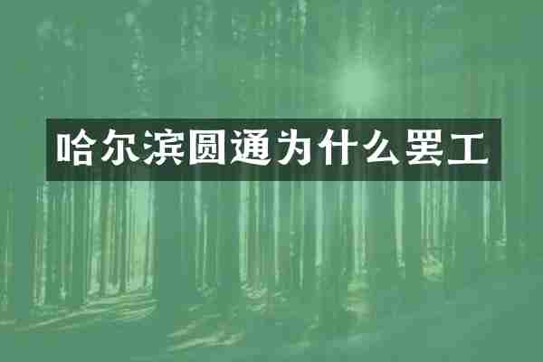 哈尔滨圆通为什么罢工