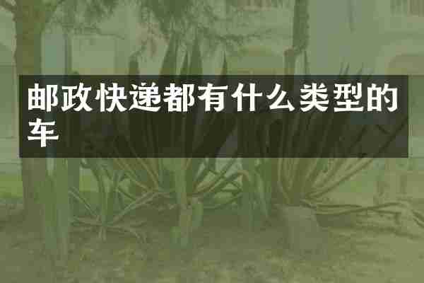 邮政快递都有什么类型的车
